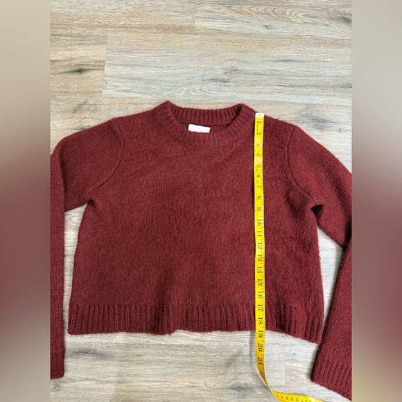 Cinq a Sept Womens Causal Fluffy Knits Sweater Cozy Red Crop Small Designer - Picture 8 of 9